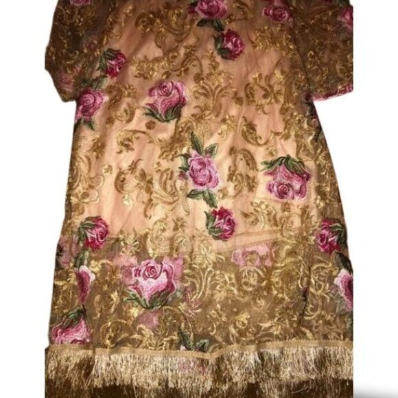 Wow Luxury Runway Glamorous Roses Lace Party Prom Cocktail Evening Wedding Dress - Picture 5 of 12